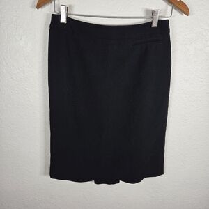 Ann Taylor Womens Size 4 Black Pencil Skirt Knee Length One Faux Pocket Back